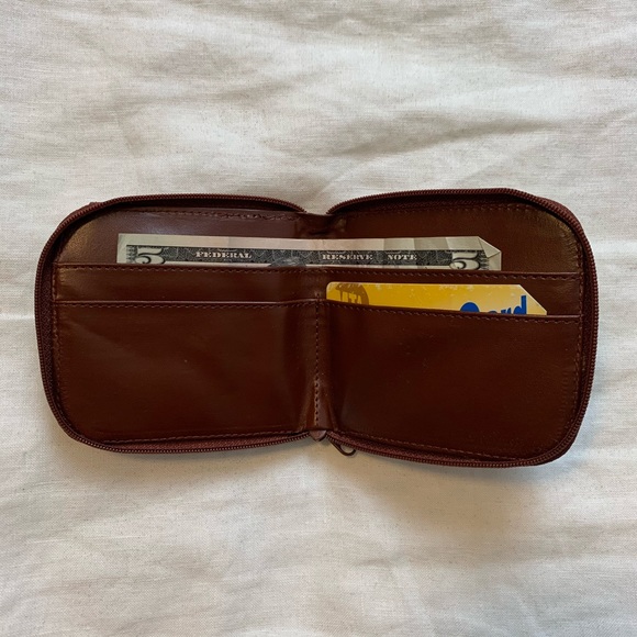 Vintage Brown Pleather Belted Wallet - Picture 3 of 4